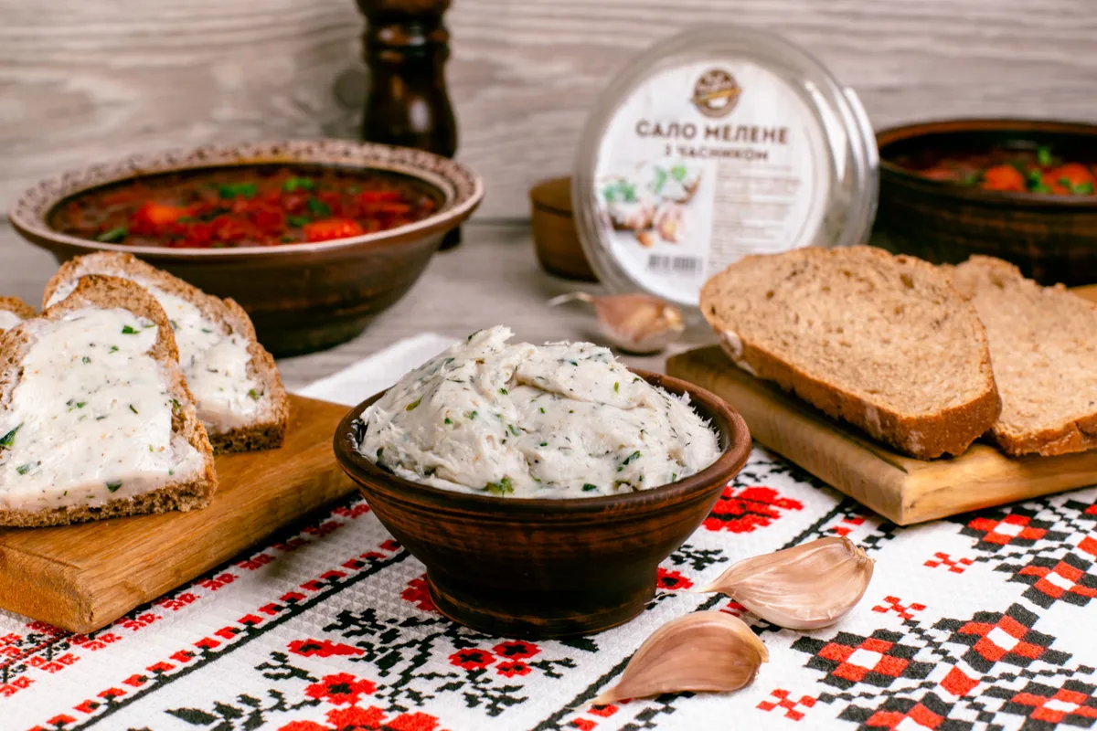 Frozen Salo With Garlic