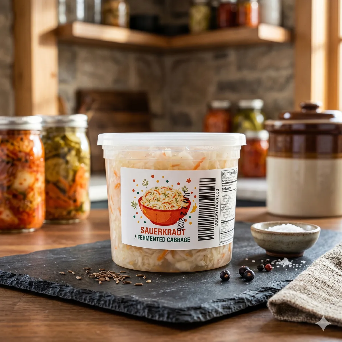 Sauerkraut (Fermented Cabbage Salad), 1 lb