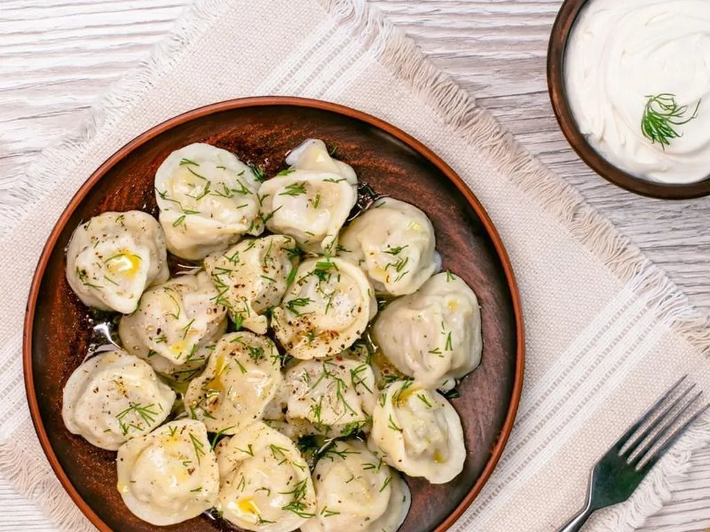 Three Meats  dumplings (pelmeni)