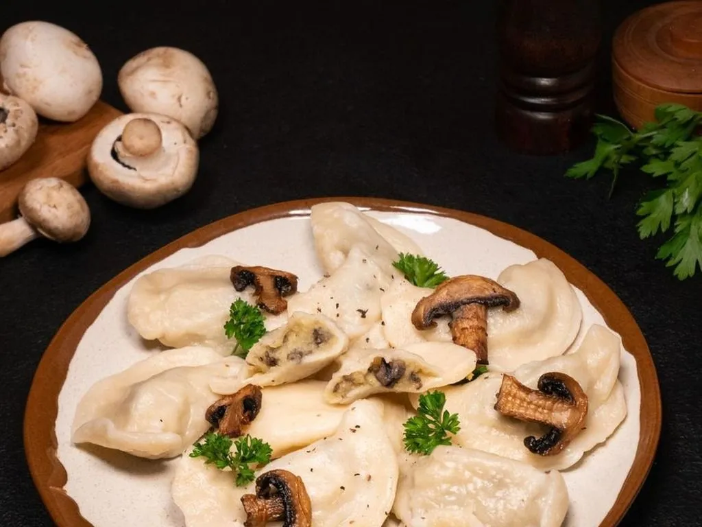 Potato and mushroom Pierogi