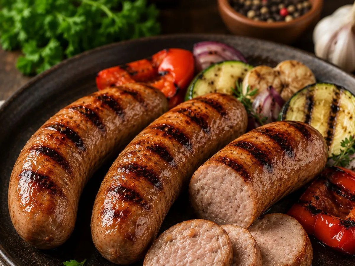 Grilled pork sausage