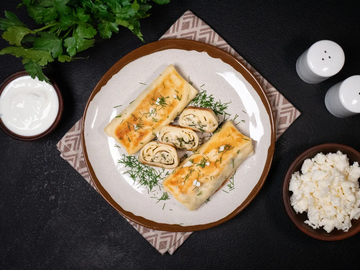 Brined Cheese (Bryndza) Crepes