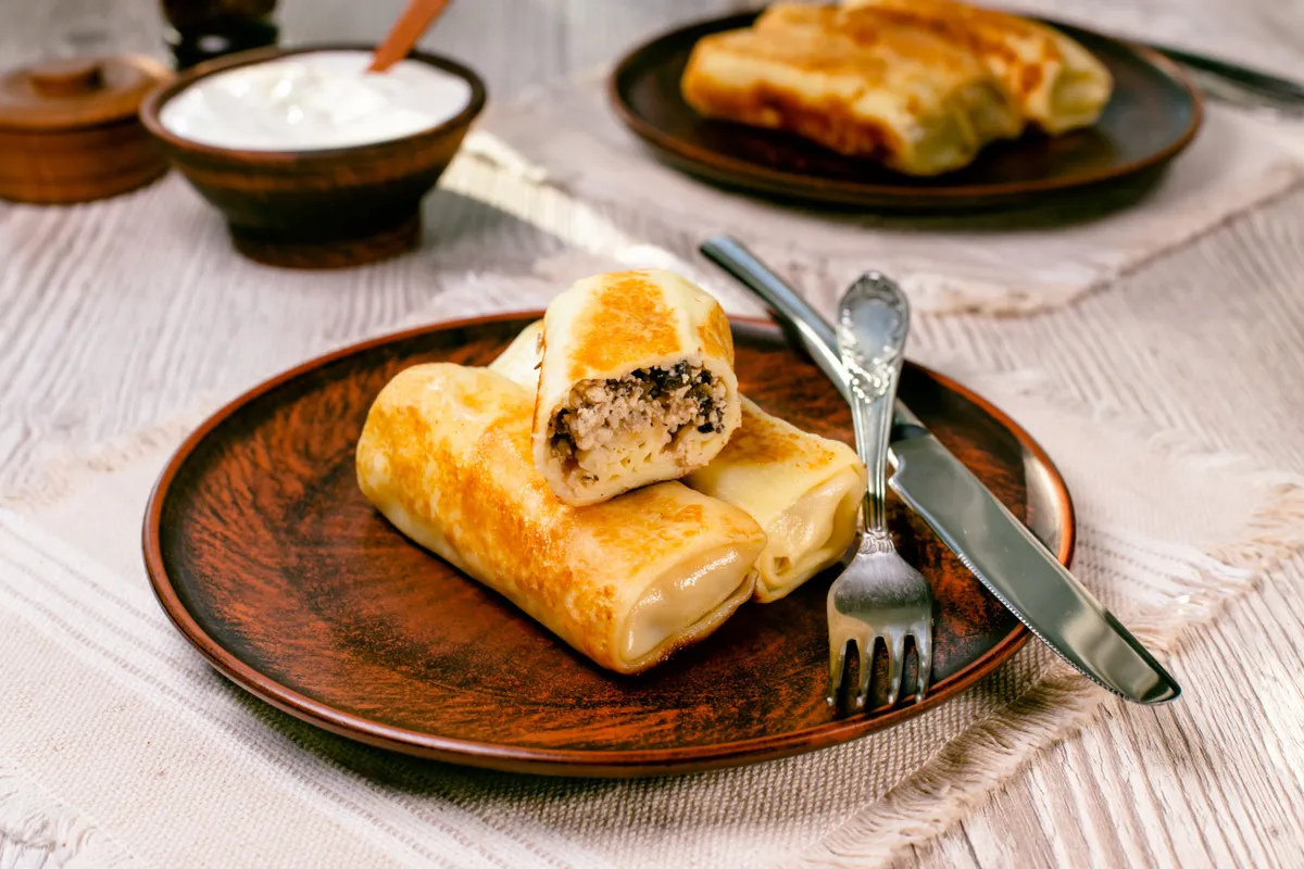 Chicken And Mushroom Crepes