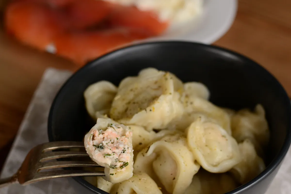 Salmon And Chees Dumplings